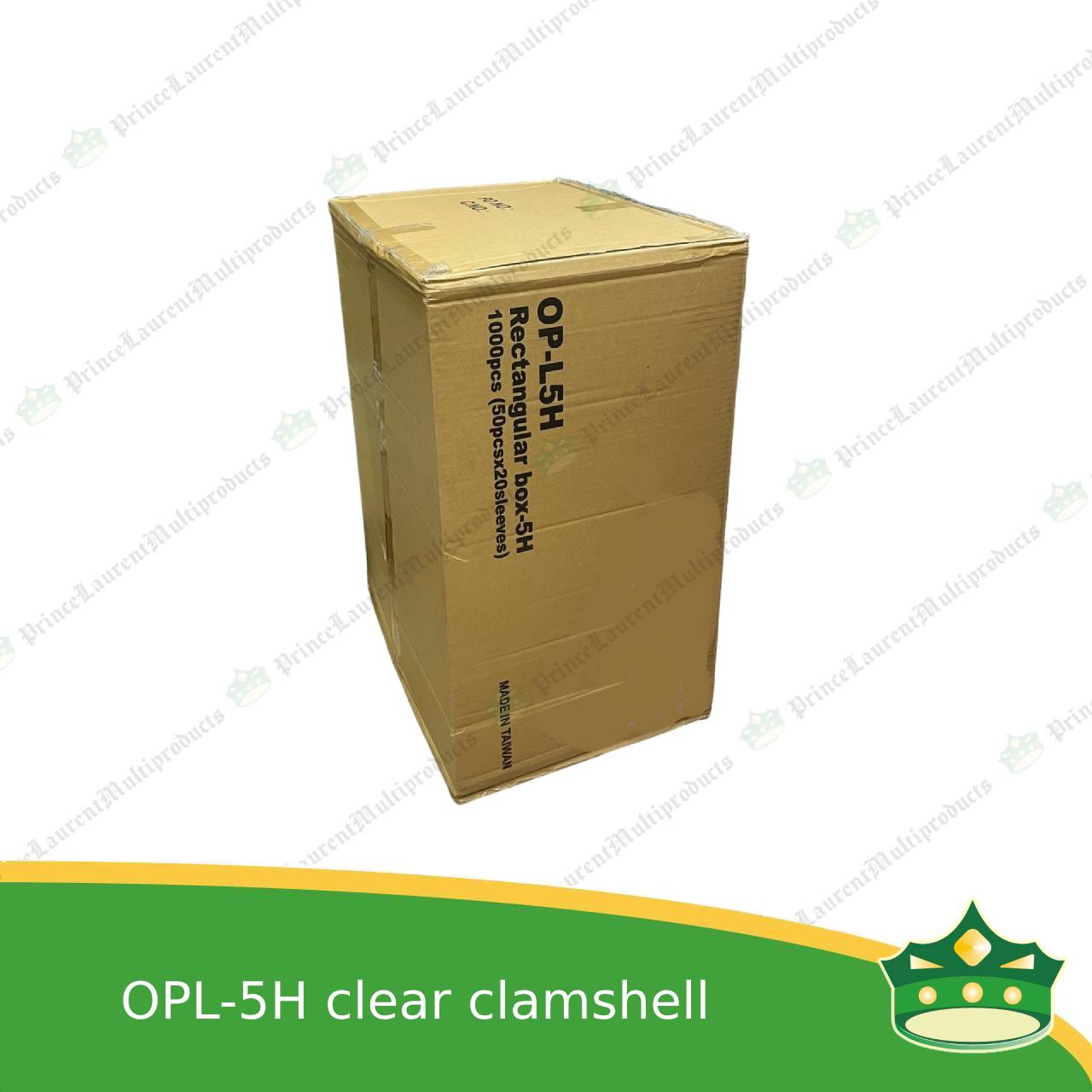 [1 case] clear clamshell OPL-5H C301 OPS clearview food containers for any food products, leche flans, tarts, macaroons, salad, fruits, baked goods
