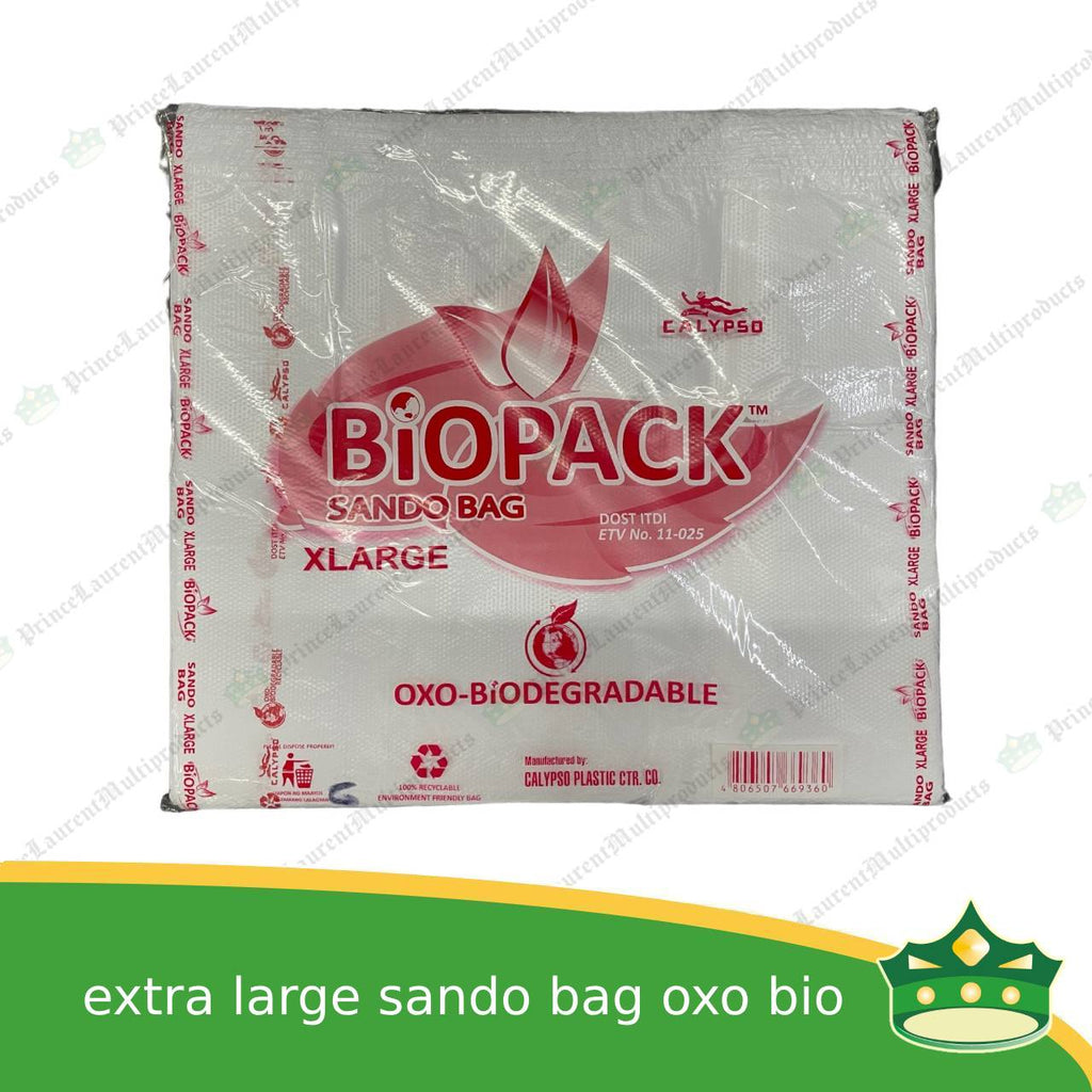 [50 pcs] sando bag bio bag white xl or extra large size (BIOPACK)
