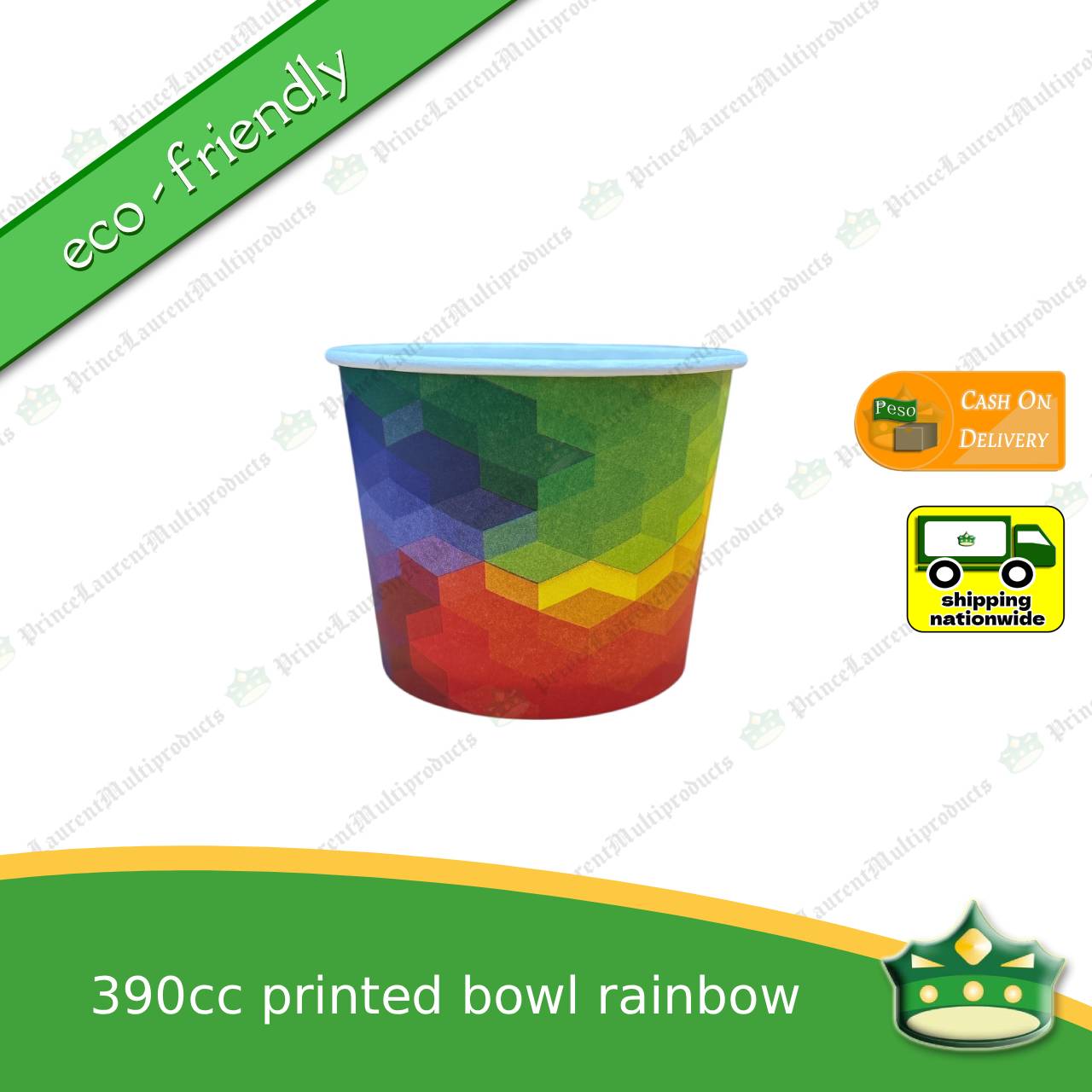 [1000 pcs] paper bowl 390cc printed laminated for stir fry noodles, soup, Hongkong fried noodles, rice toppings, food take out
