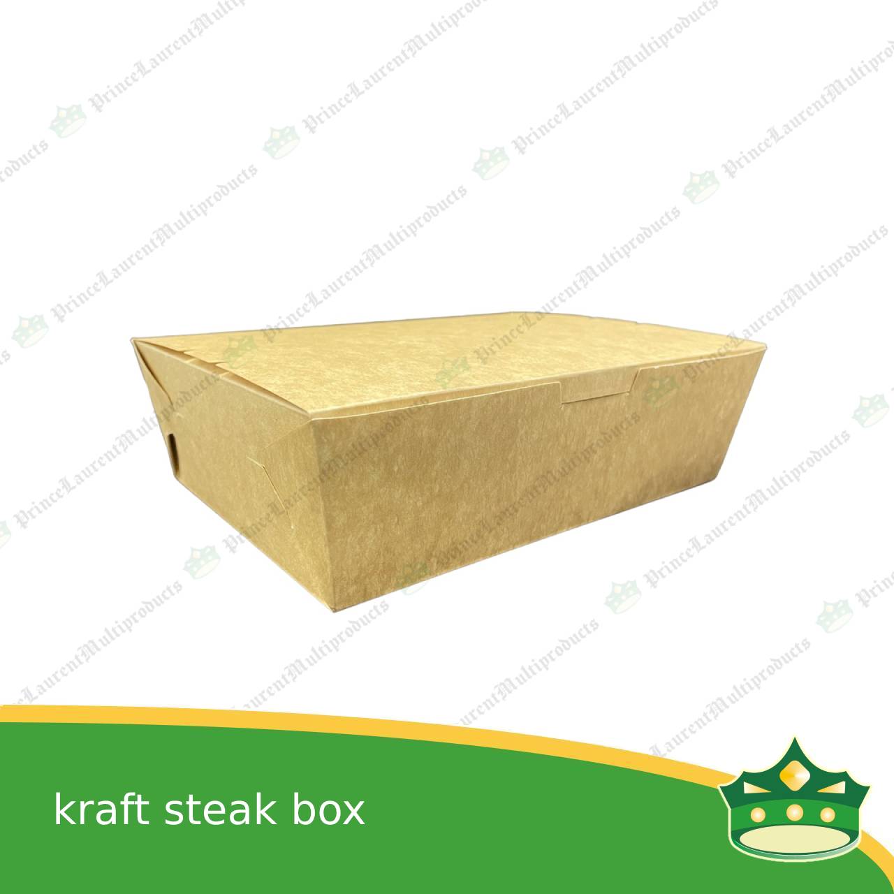 [100 pcs] BIG steak box kraft laminated leak proof for big meals or party boxes, take-out, packed meal, ulam viands, rice toppings, noodles, pansit, merienda