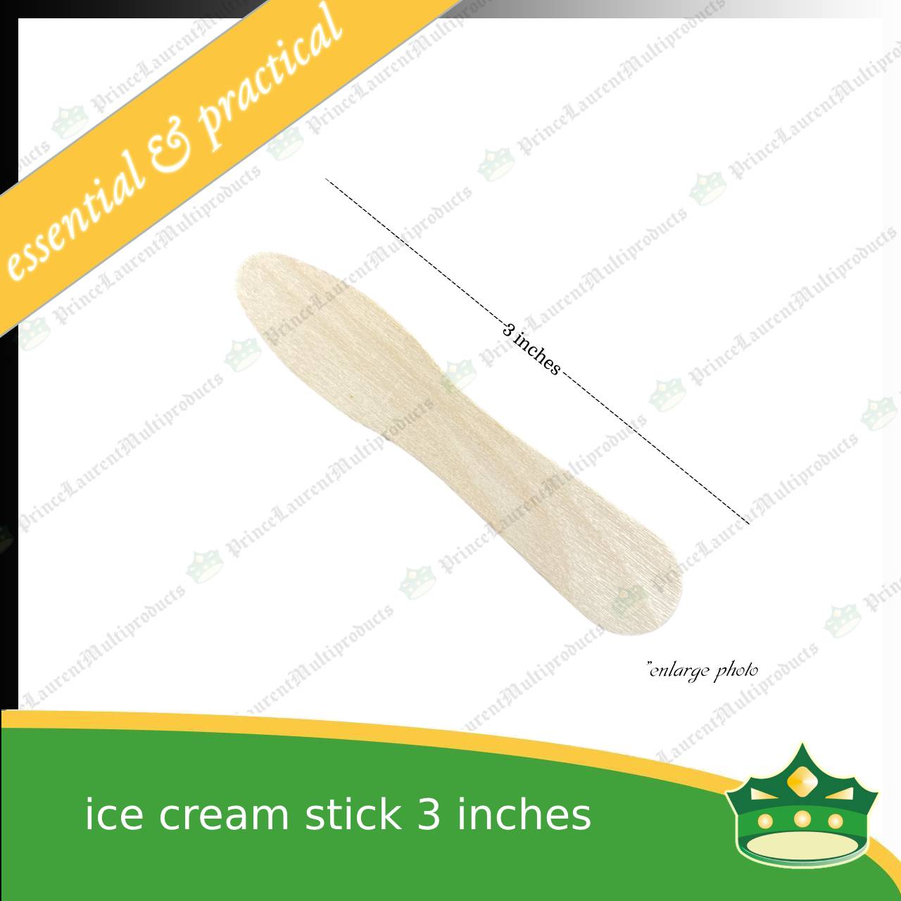 [100 pcs] wooden ice cream stick disposable biodegradable wooden ice cream spoon with or without wrap
