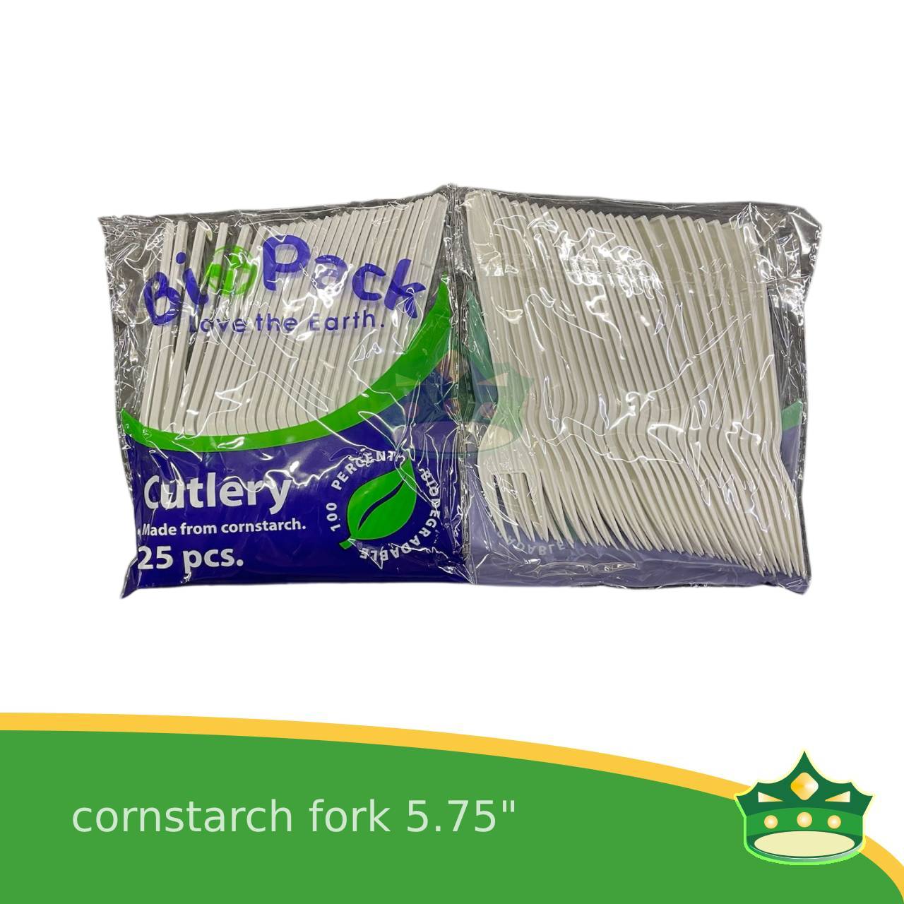 [25 pcs] compostable cornstarch spoon and fork biodegradable disposable for takeout utensils