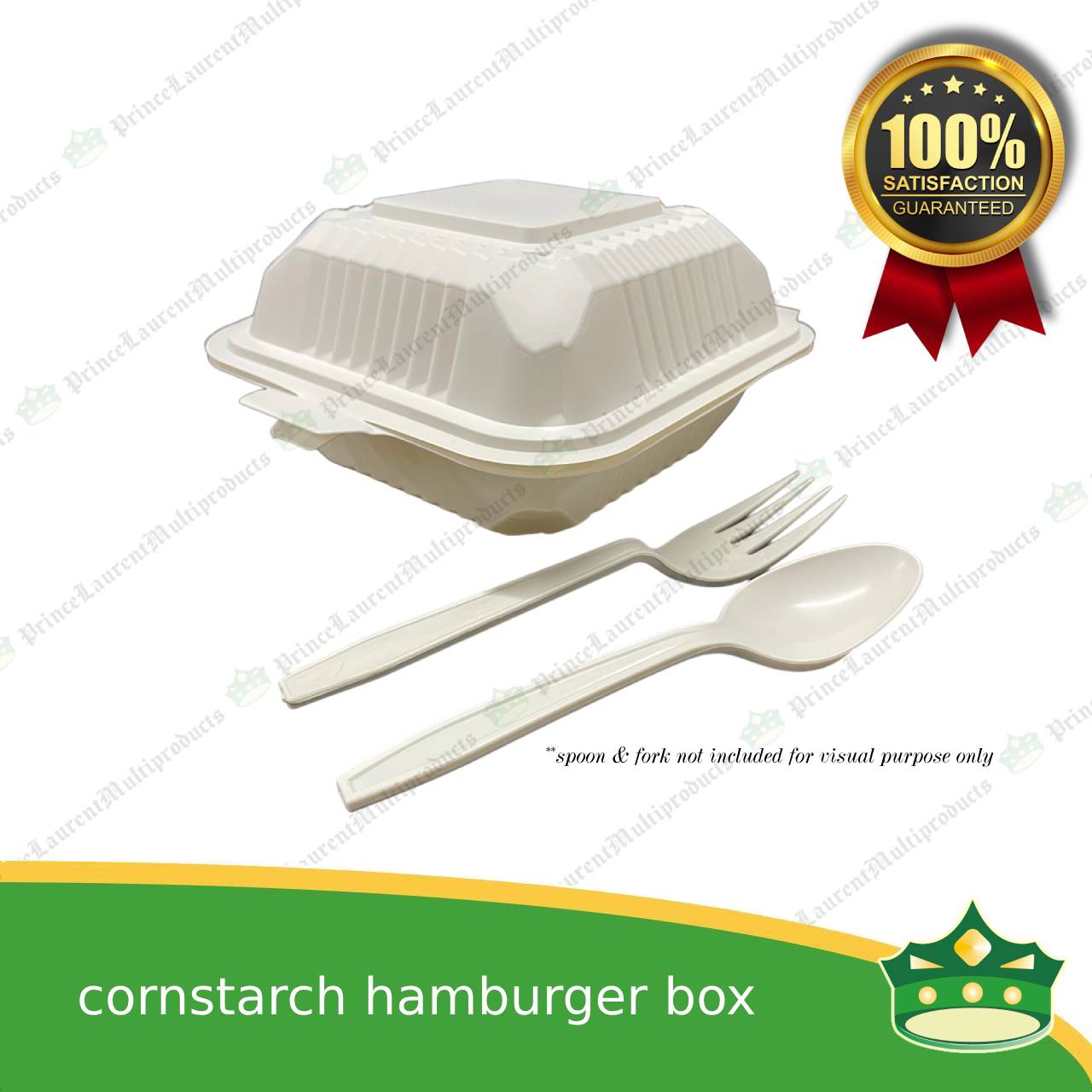 [50 pcs] hamburger box compostable cornstarch food box biodegradable meal box