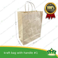 [25 pcs] kraft paper bag with handle #1 (241x118x310mm)