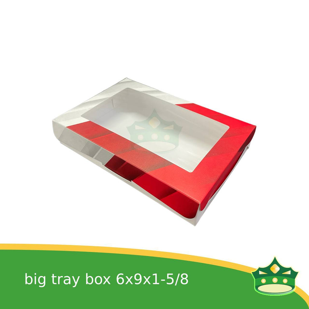 [20 pcs] 6x9x1-5/8 printed pastry box with window as one piece for pastries, gifts, brownies, cookies, etc