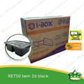 [1 case] re750 twin 2d BLACK microwavable container for packed meals, rice meal, packed lunch