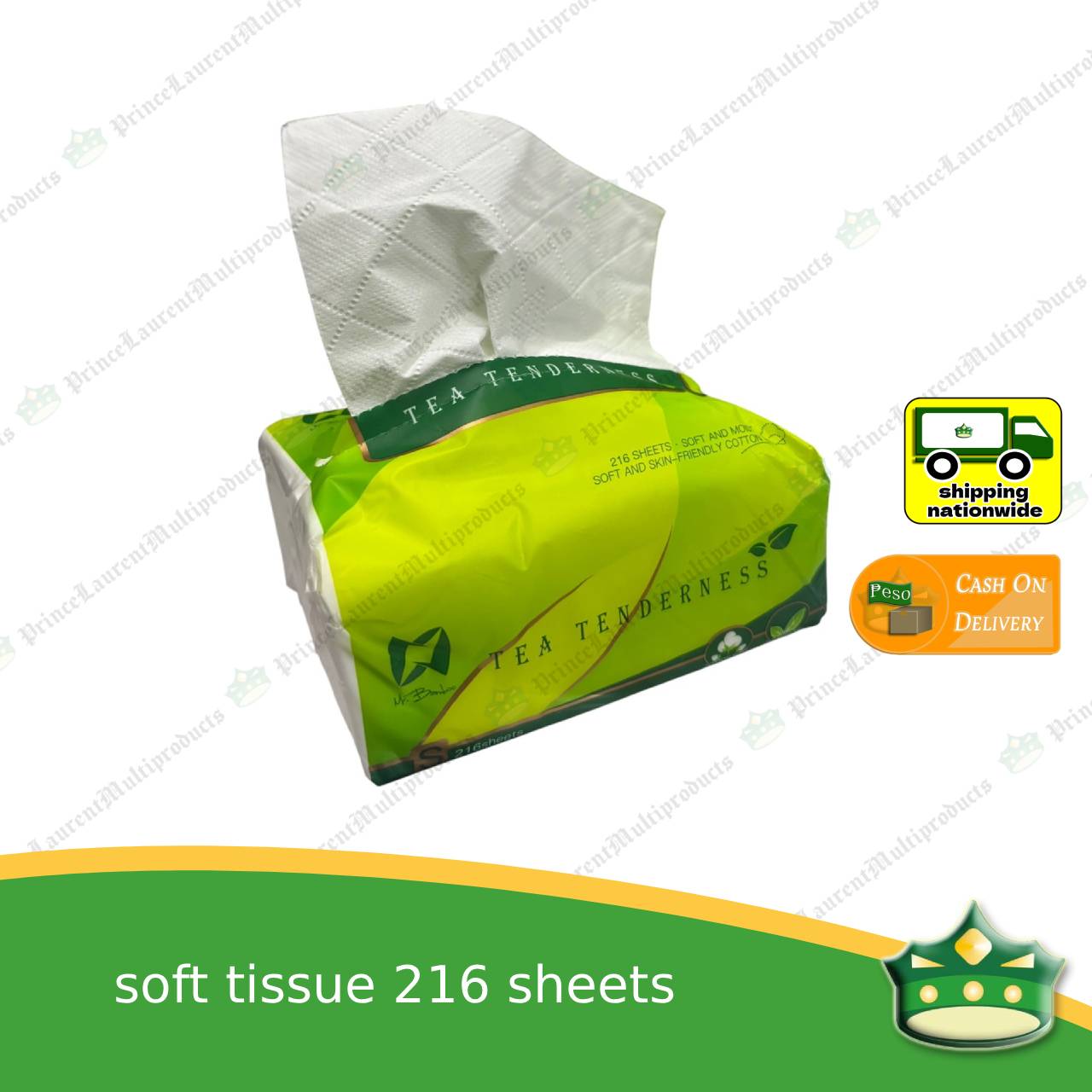 [1 pack x 8 packets] soft tissue white 216's Mr.bamboo for personal, office or household uses