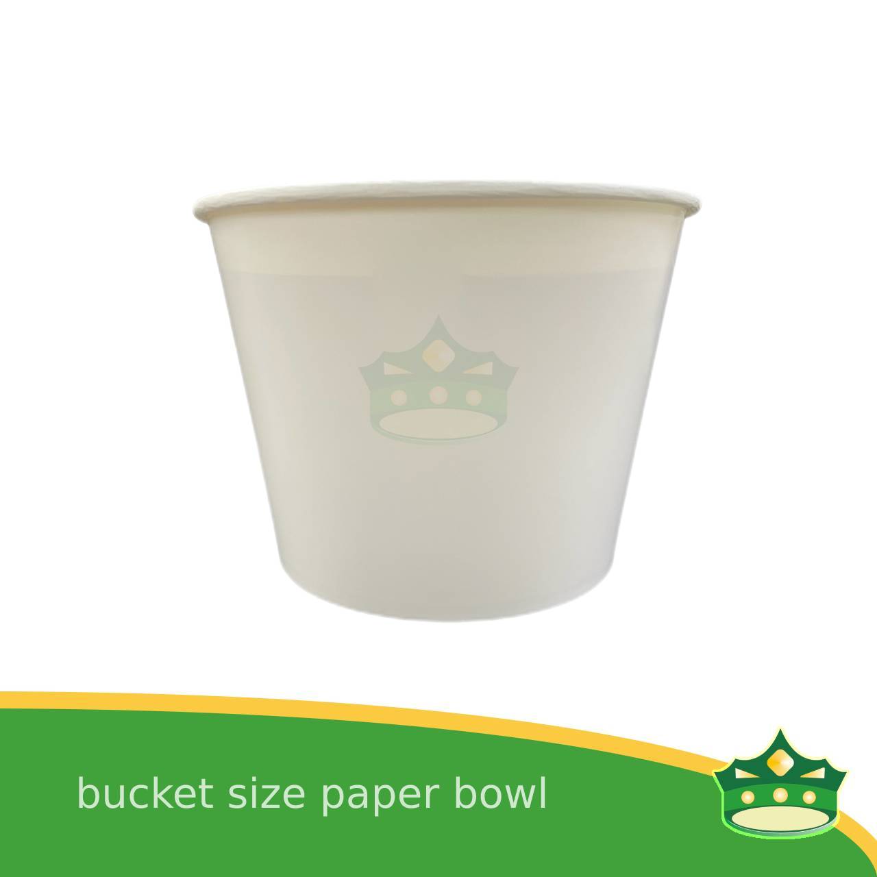 [50 pcs] chicken bucket bowl 85oz paper white for 6 to 8 pcs chicken or other large quantity orders of snacks or meals