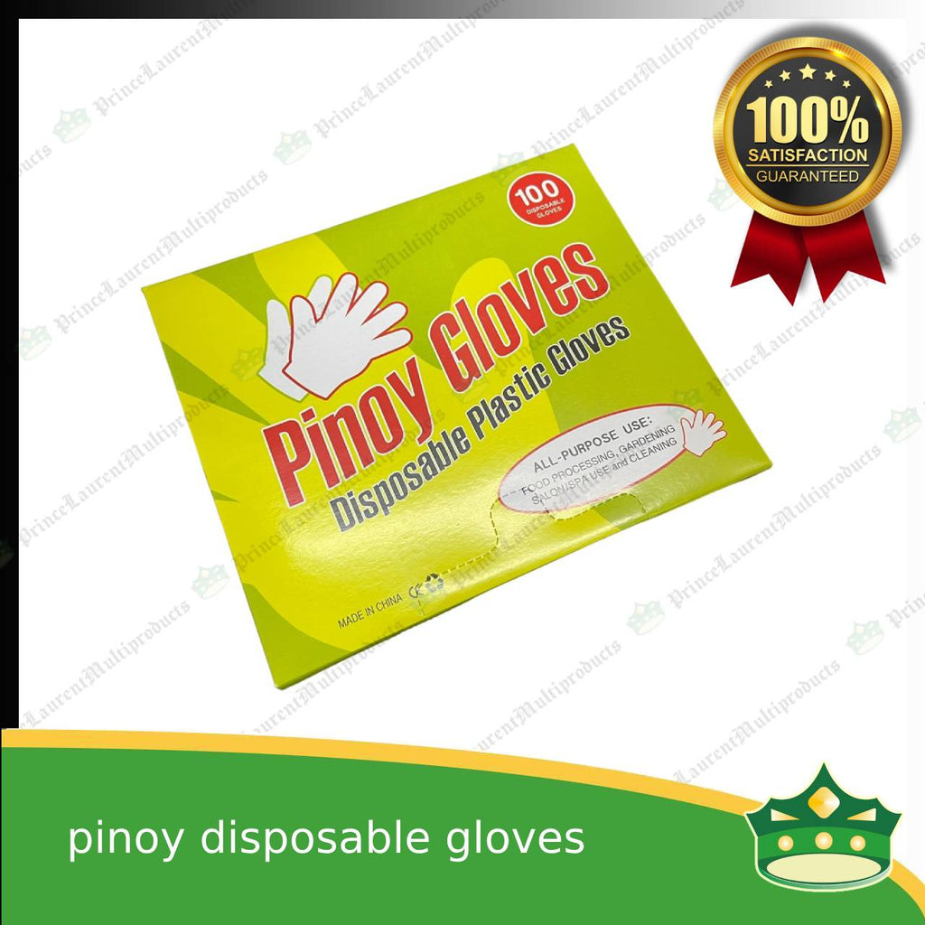 [100 pcs] plastic disposable gloves transparent with all purpose usage