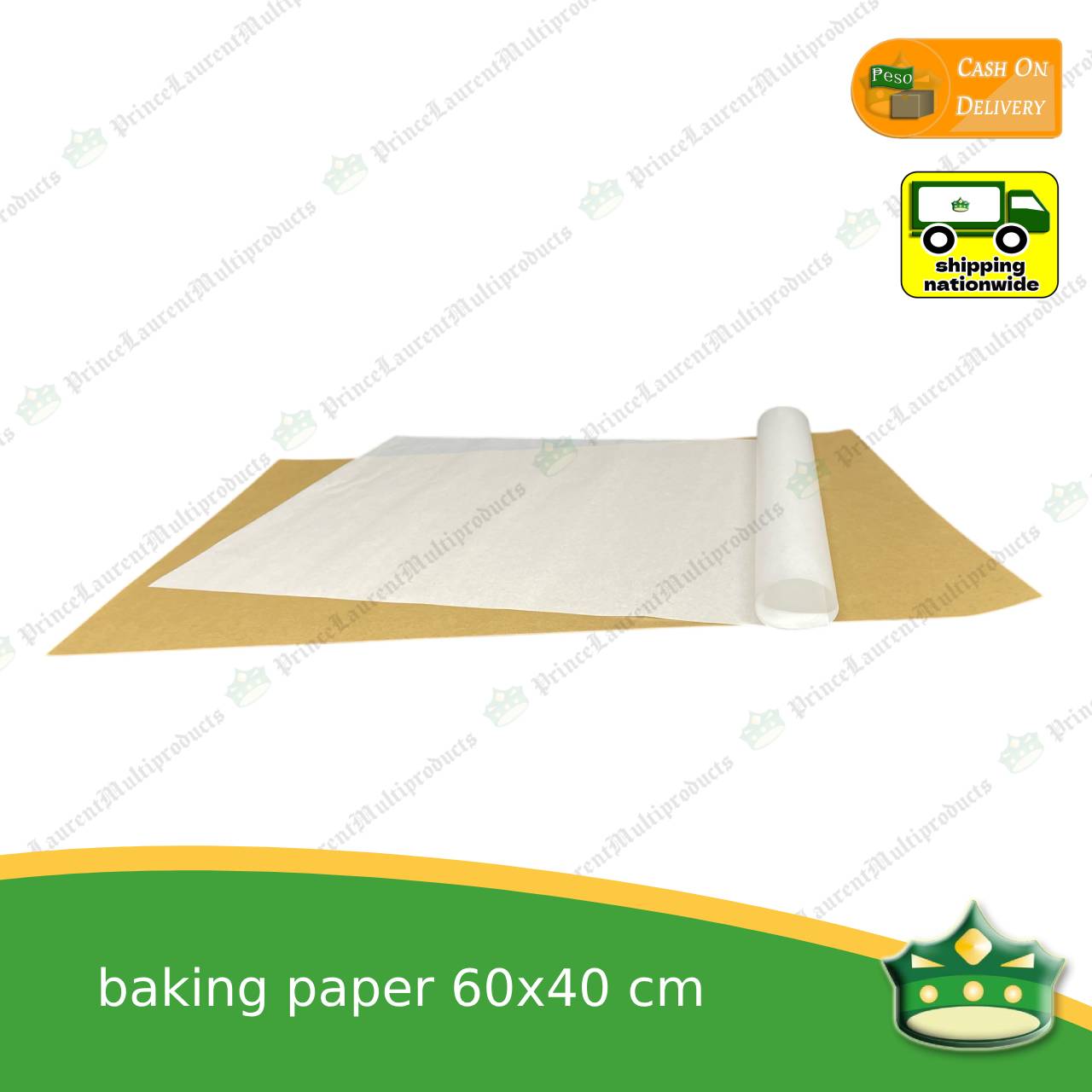 [20 pcs] Baking paper cut-sized 60x40 cm for bakers, restaurateur, hotels hassle-free and convenient