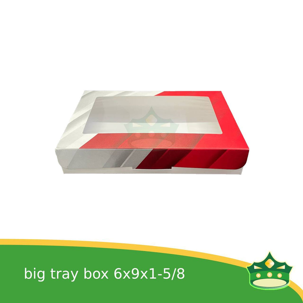 [20 pcs] 6x9x1-5/8 printed pastry box with window as one piece for pastries, gifts, brownies, cookies, etc
