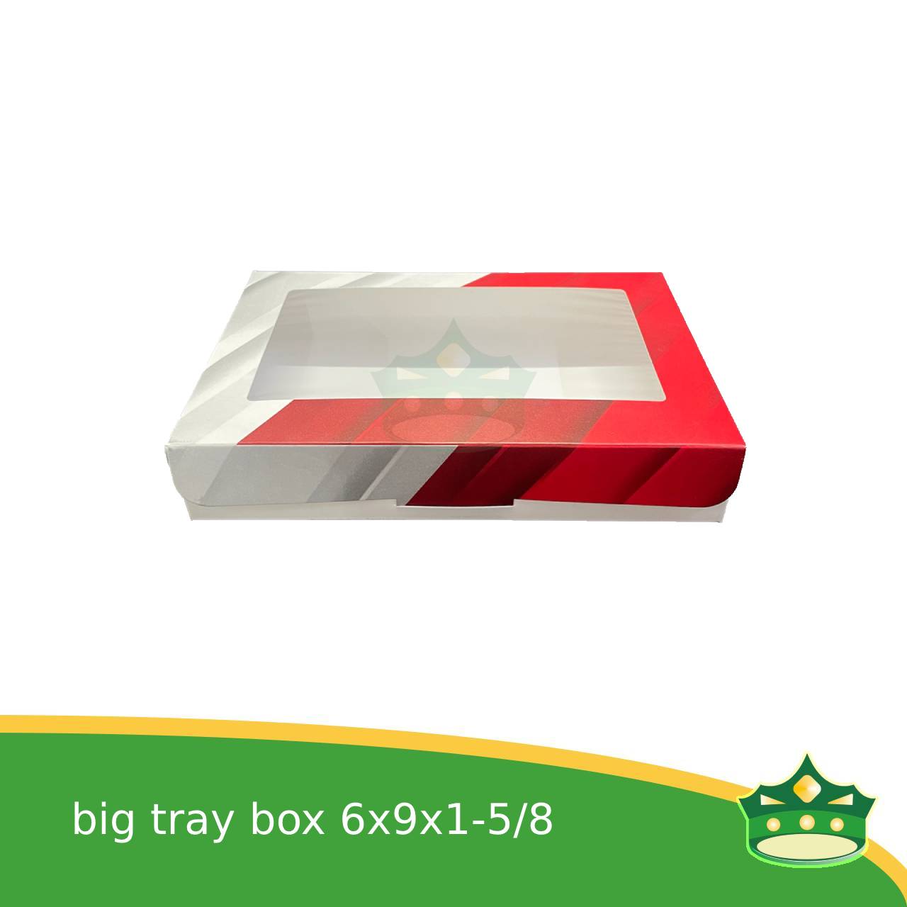 [20 pcs] 6x9x1-5/8 printed pastry box with window as one piece for pastries, gifts, brownies, cookies, etc