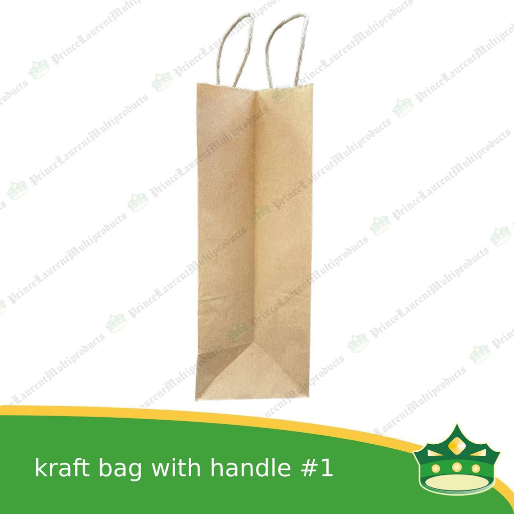 [25 pcs] kraft paper bag with handle #1 (241x118x310mm)