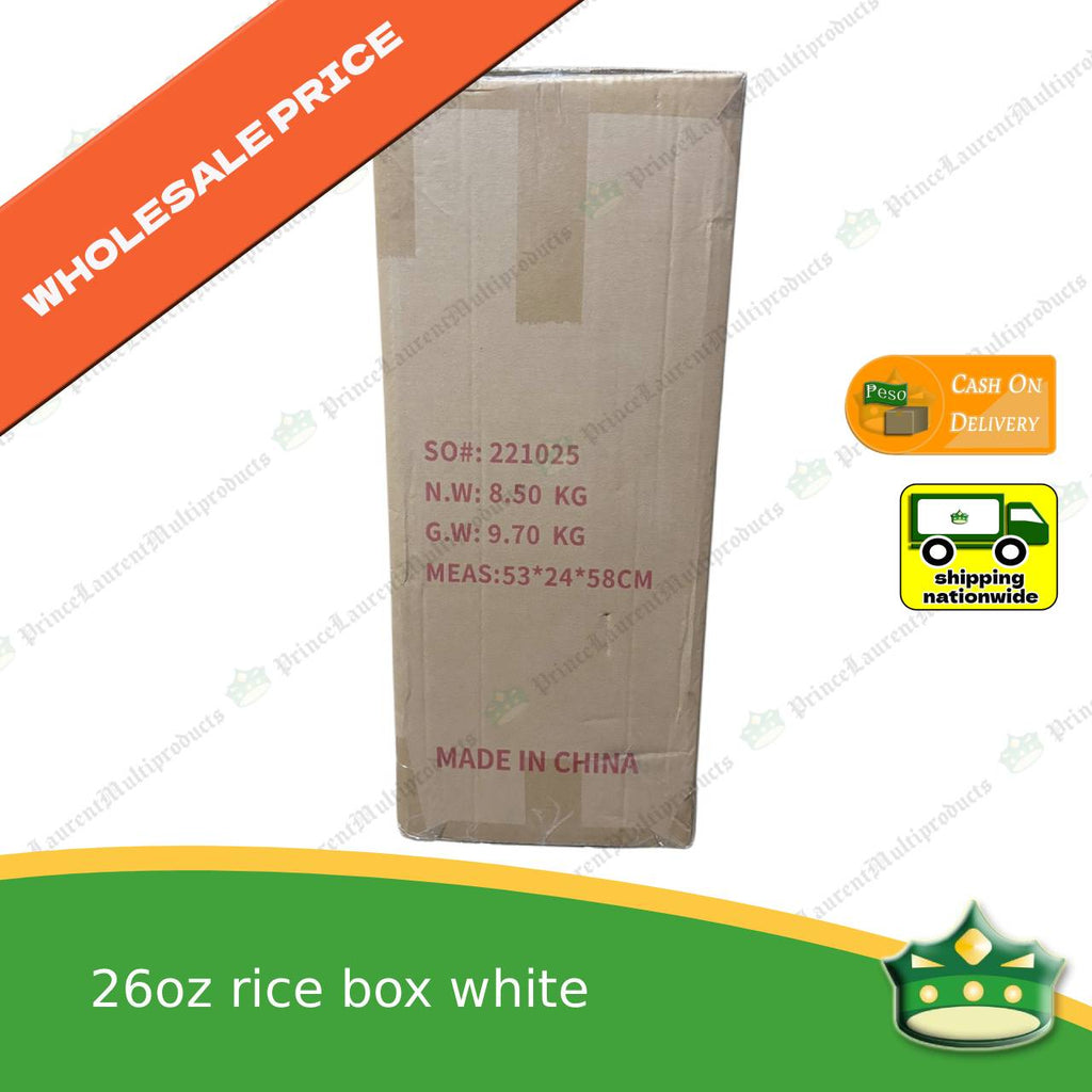 [1 case] noodle box 26 oz / noodle cup paper /rice in a box 770cc white with PE lam for takeout