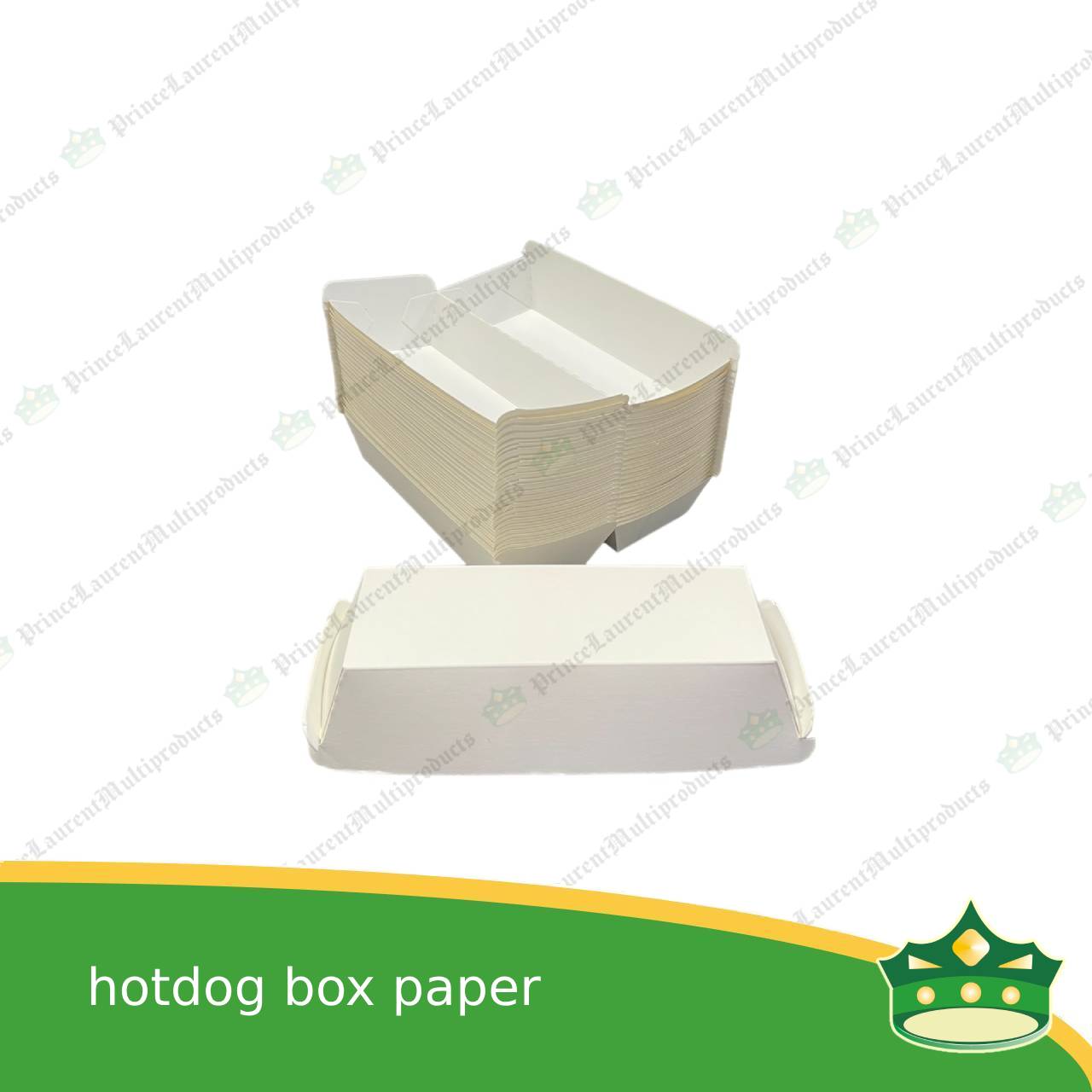 [25 pcs] paper hotdog box white clamshell for take out of hotdogs, sausage, lumpia, siomai