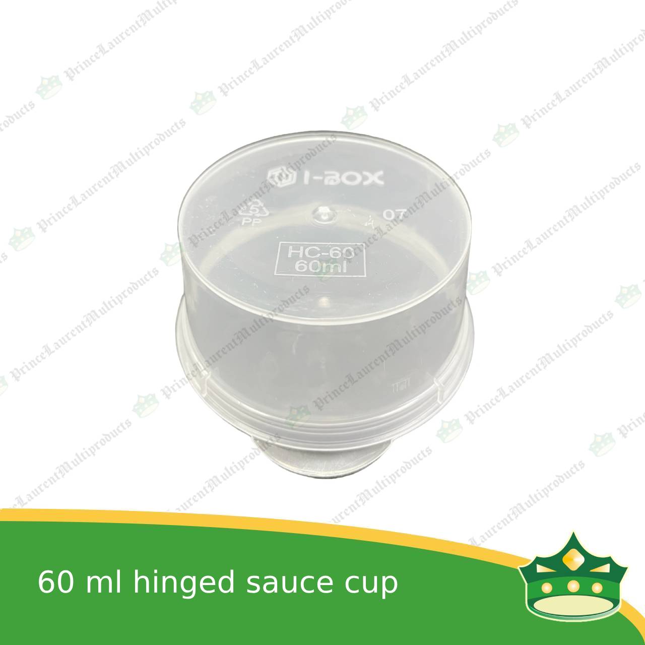 [50 pcs] 60 ml hinged sauce cup clear microwavable plastic with attached lid for take out of sauce gravy specimen / sample cup