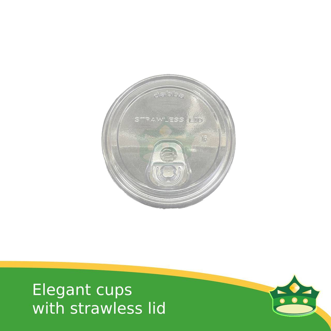 [50 pcs] DABBA elegant PET cups 12oz, 16oz, 22oz crystal clear cups with strawless lid with sip-hole for iced coffee, frappuccino, lemonades, iced latte and other cold beverages