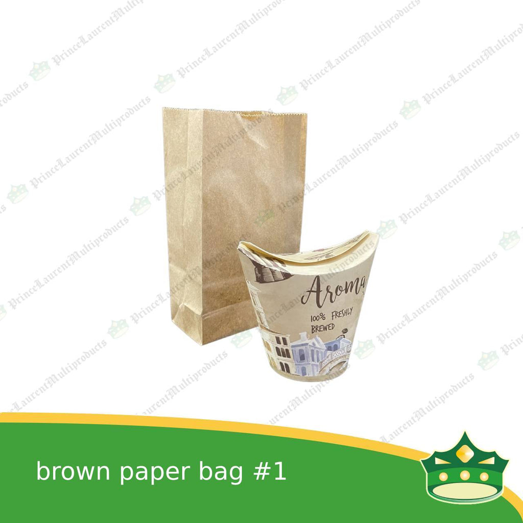 [100 pcs] kraft brown paper bag #1 (2x3-1/2x6-1/2") for environment friendly packaging