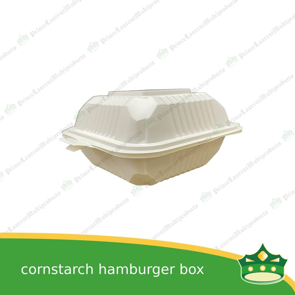 [50 pcs] hamburger box compostable cornstarch food box biodegradable meal box