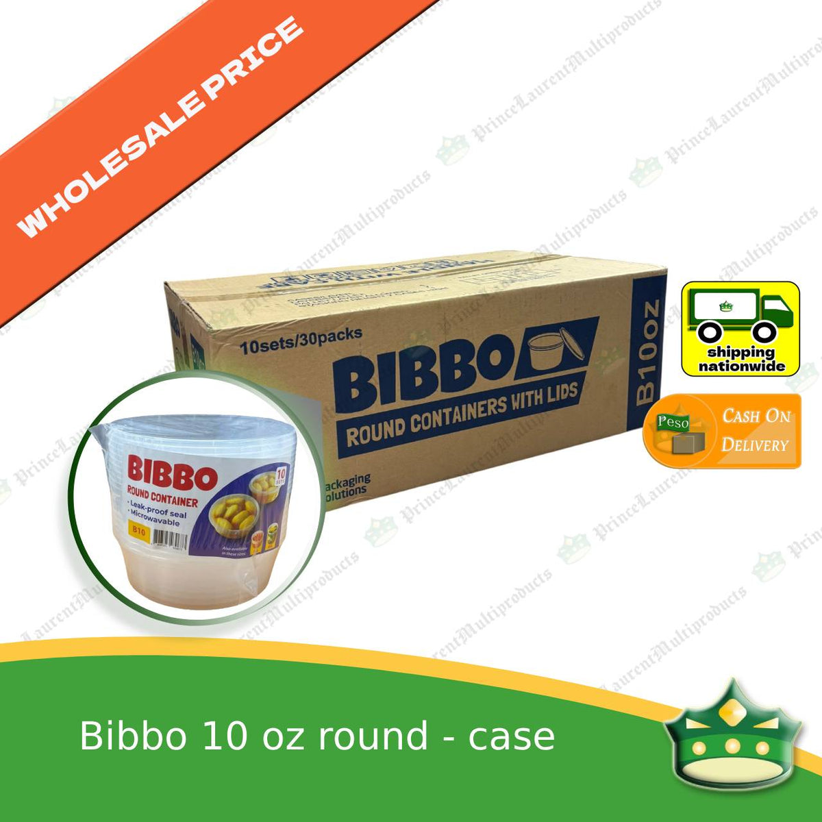 [300 pcs] Bibbo 10 oz round microwavable container with lids for packed meals rice lunch wholesale