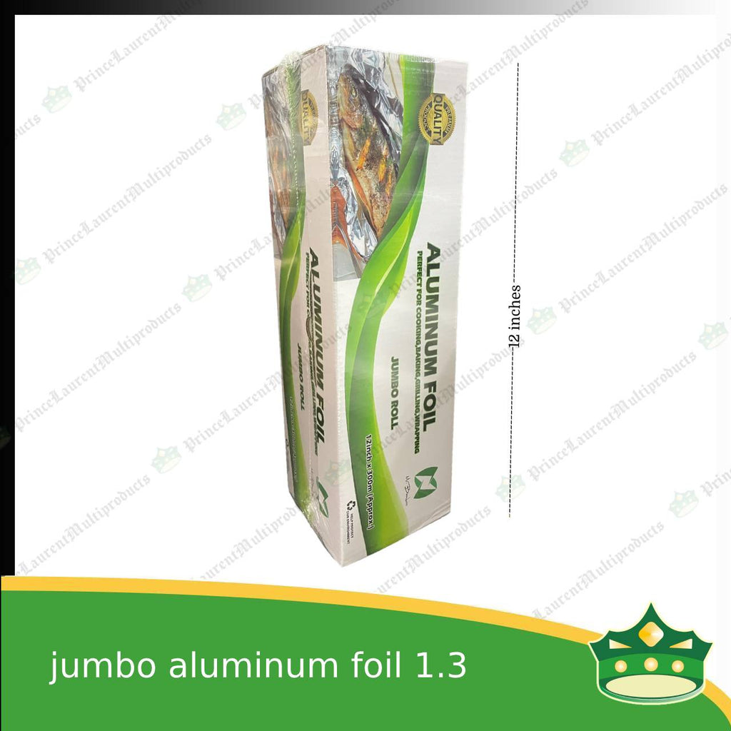 [1.3kg] jumbo aluminum foil 12 inches (mrbamboo brand) for wrapping food, embotido, bangus, inihaw