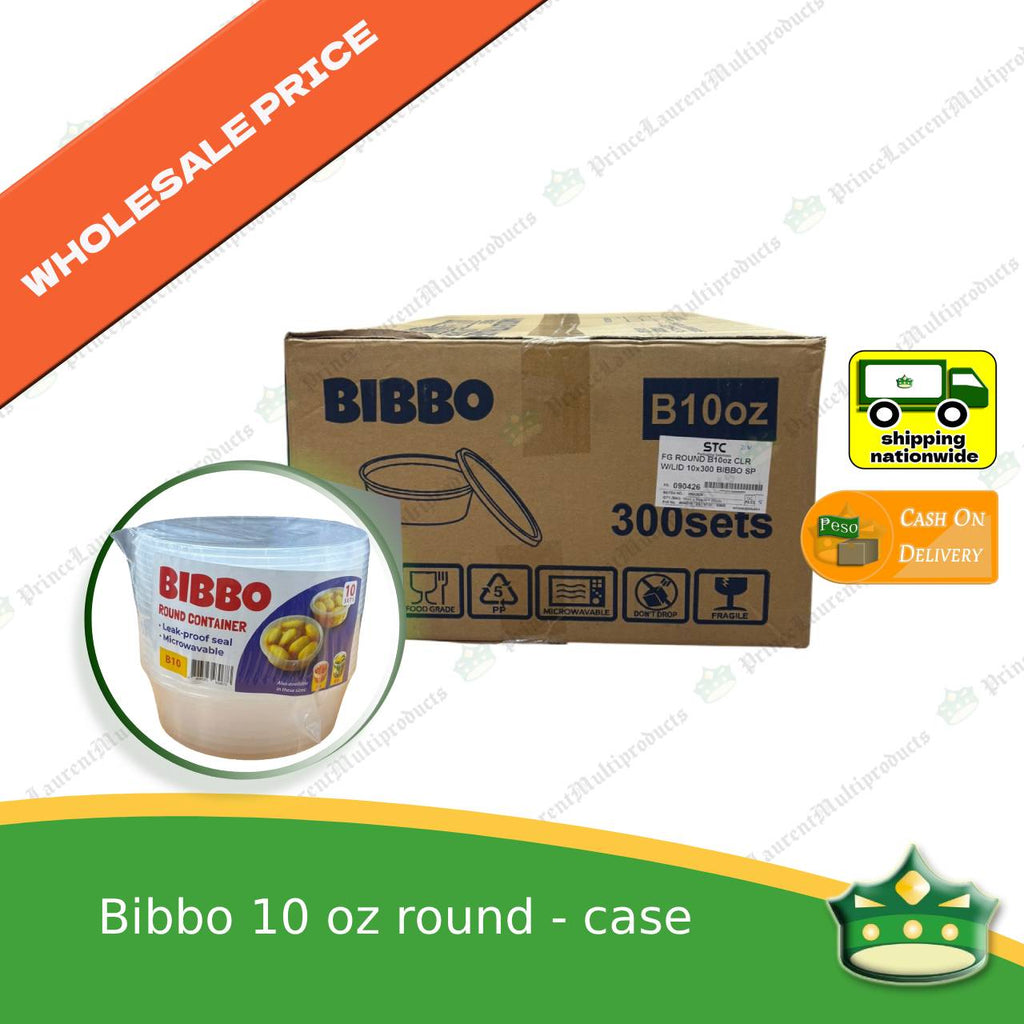 [300 pcs] Bibbo 10 oz round microwavable container with lids for packed meals rice lunch wholesale