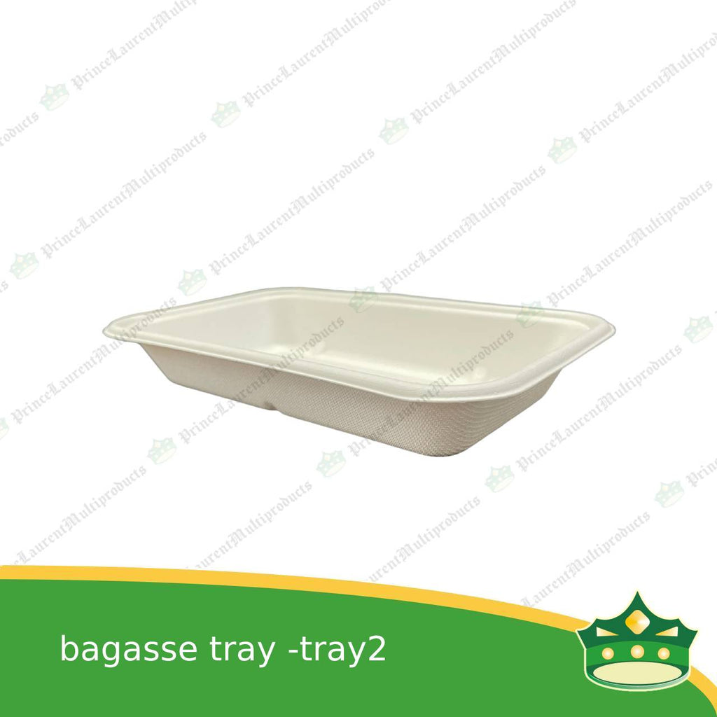 [25 pcs] bagasse paper tray rectangle 4x7 inches fruit tray as grocery packaging, fruit repacking, vegetable repacking, meat repackaging, frozen products repacking, produce packing