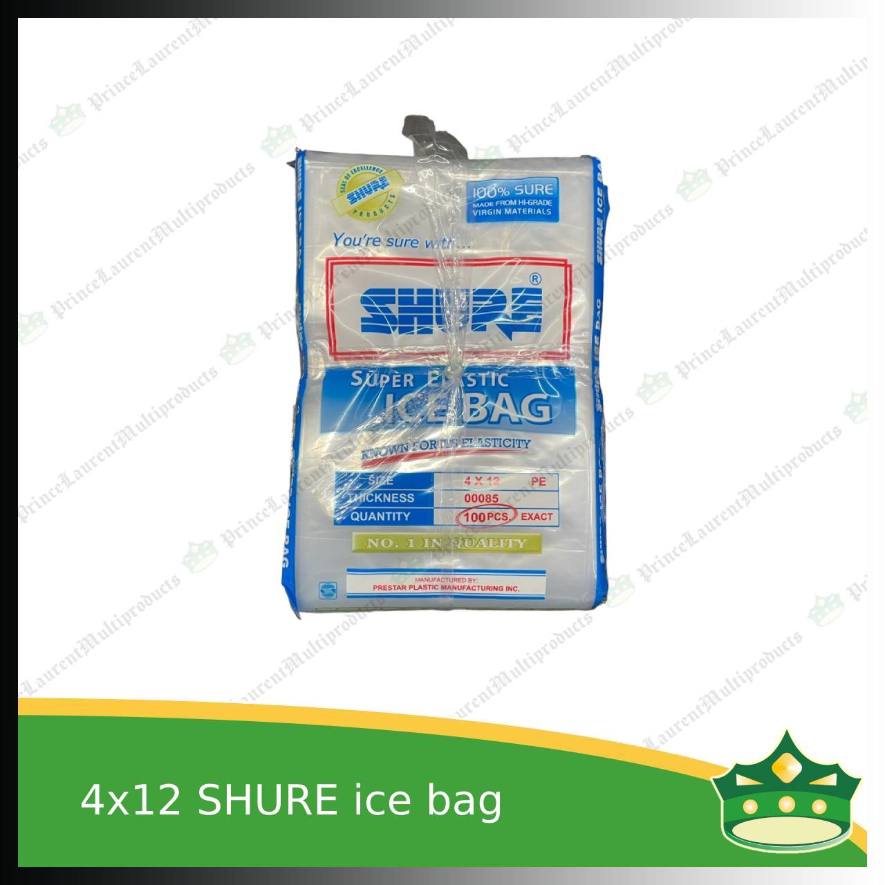 [500 pcs] SHURE plastic ice bag, ice tubig, ice water 4x12 inches