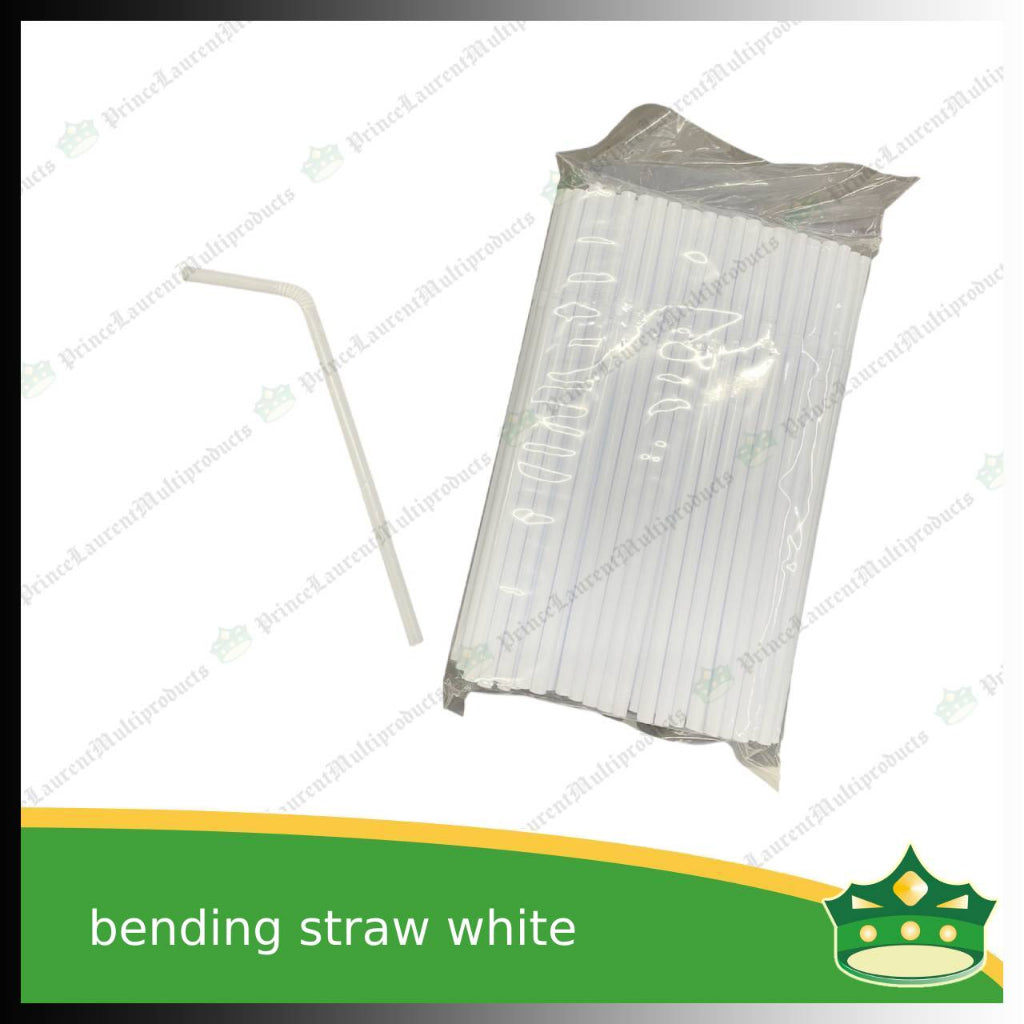 [100 pcs] Bendable Straw Standard Length