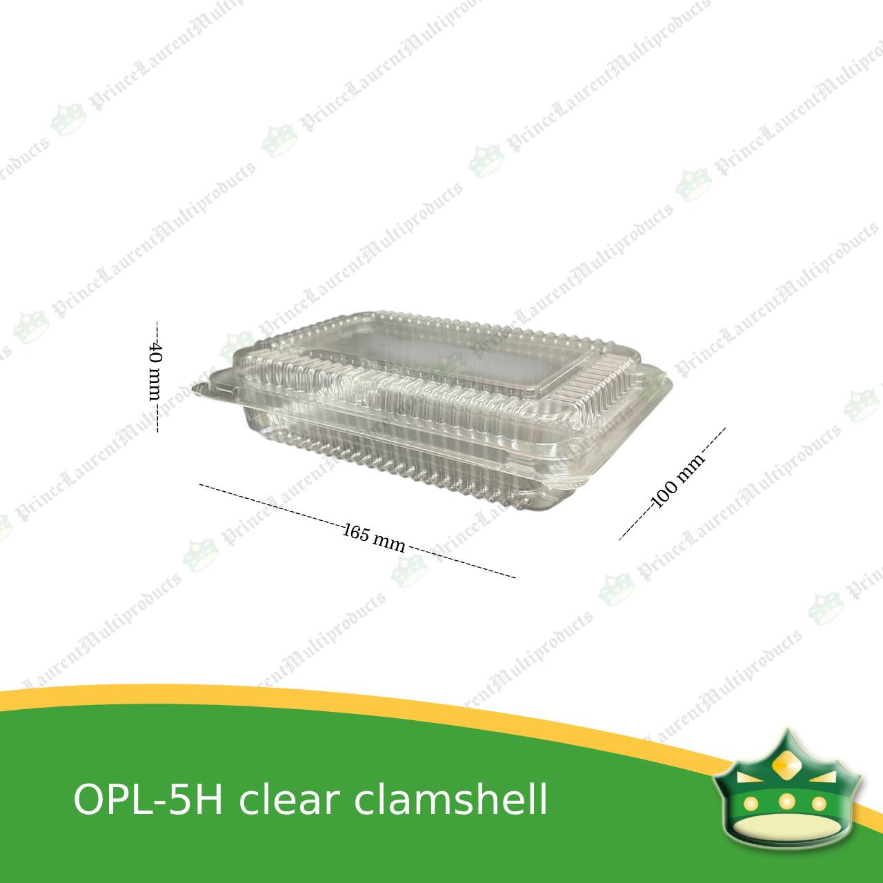 [50 pcs] clear clamshell OPL-5H C301 OPS clearview food containers for any food products, leche flans, tarts, macaroons, salad, fruits, baked goods