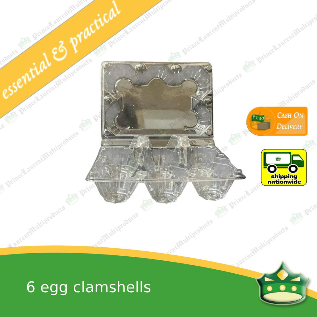 [50 pcs] egg container clear OPS clamshell for 6 pieces or 12 pieces eggs