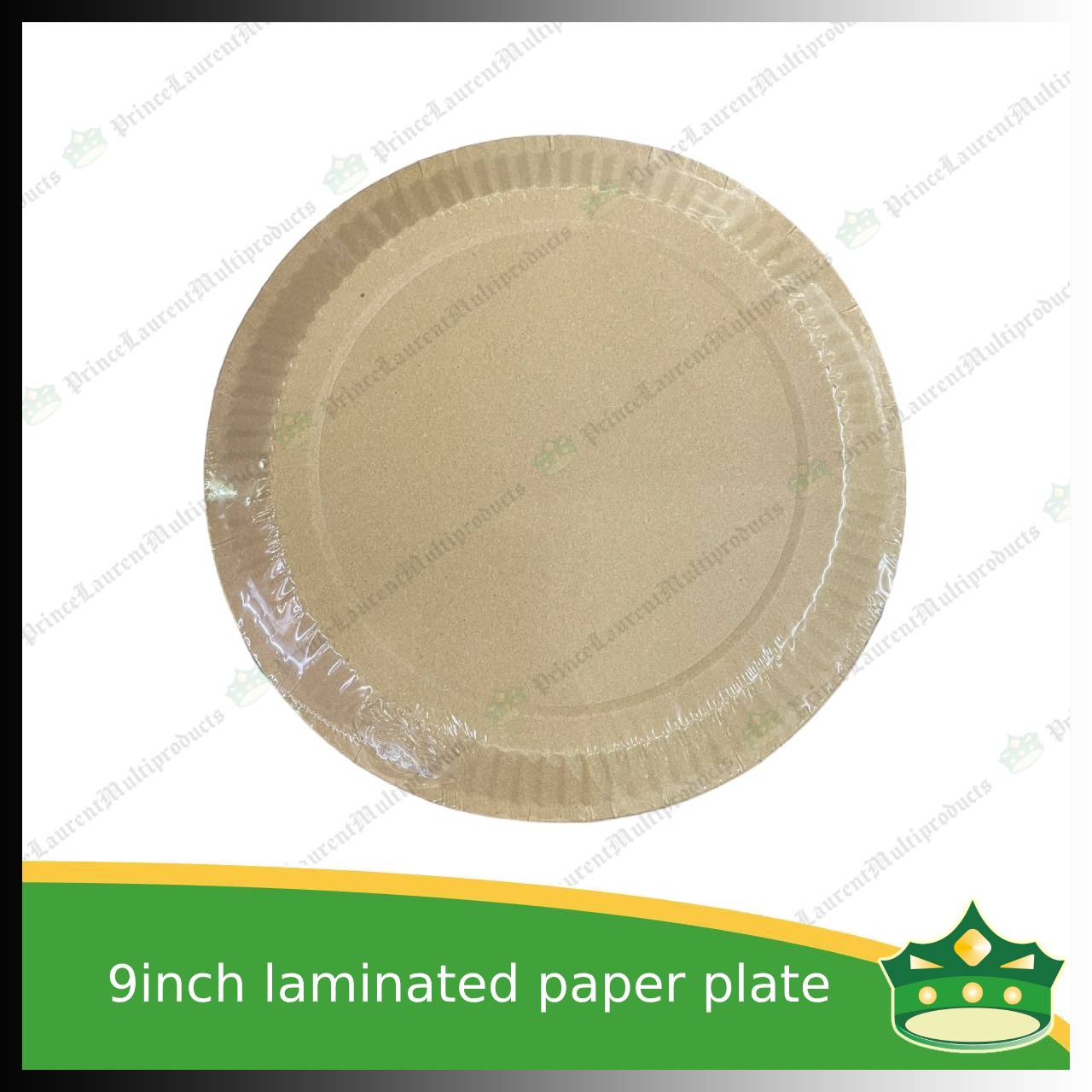 [25 pcs] 9 inch paper plate white LAMINATED use as disposable serving dish for all occasions