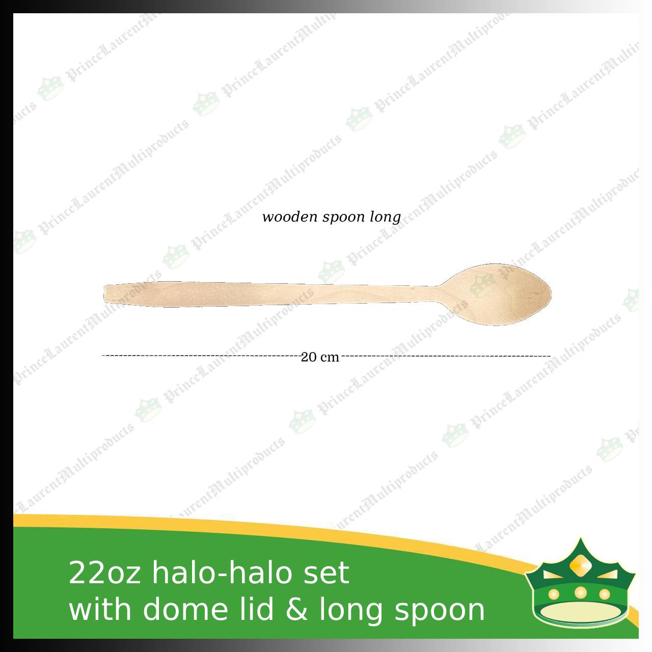 [25 pcs] halo halo wooden spoon long 20cm disposable biodegradable cutleries as spoon for halo-halo
