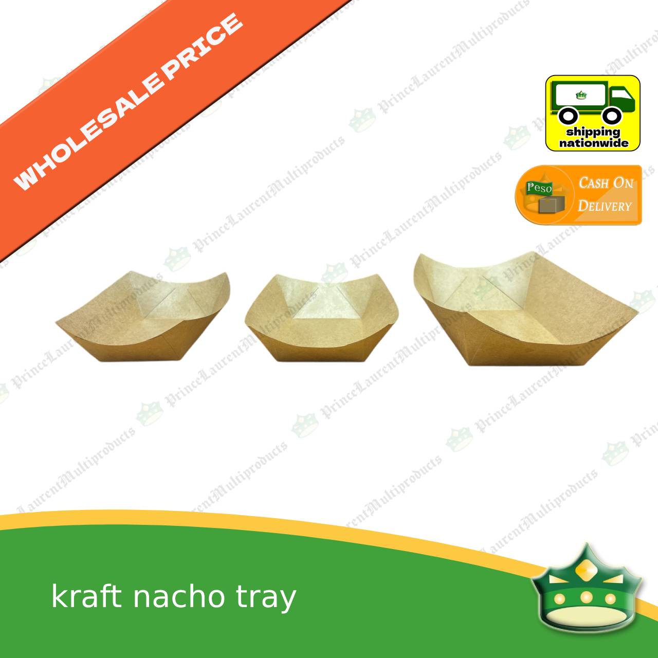 [500 pcs] paper boat or nacho trays to serve as food holder for nachos, fries, dimsum, meriendas, breads, takoyaki, fishball, squidball