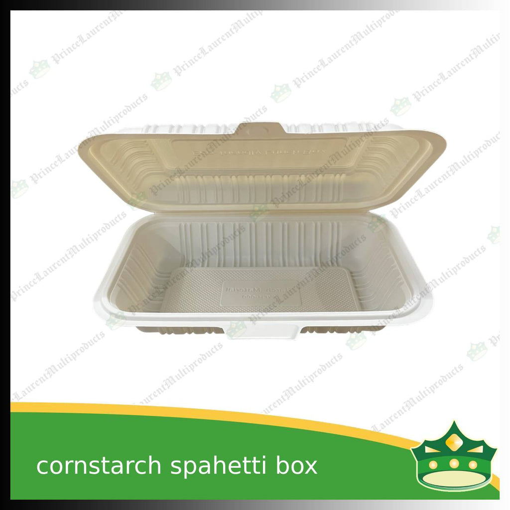 [50 pcs] spaghetti noodle box compostable cornstarch food box biodegradable meal box