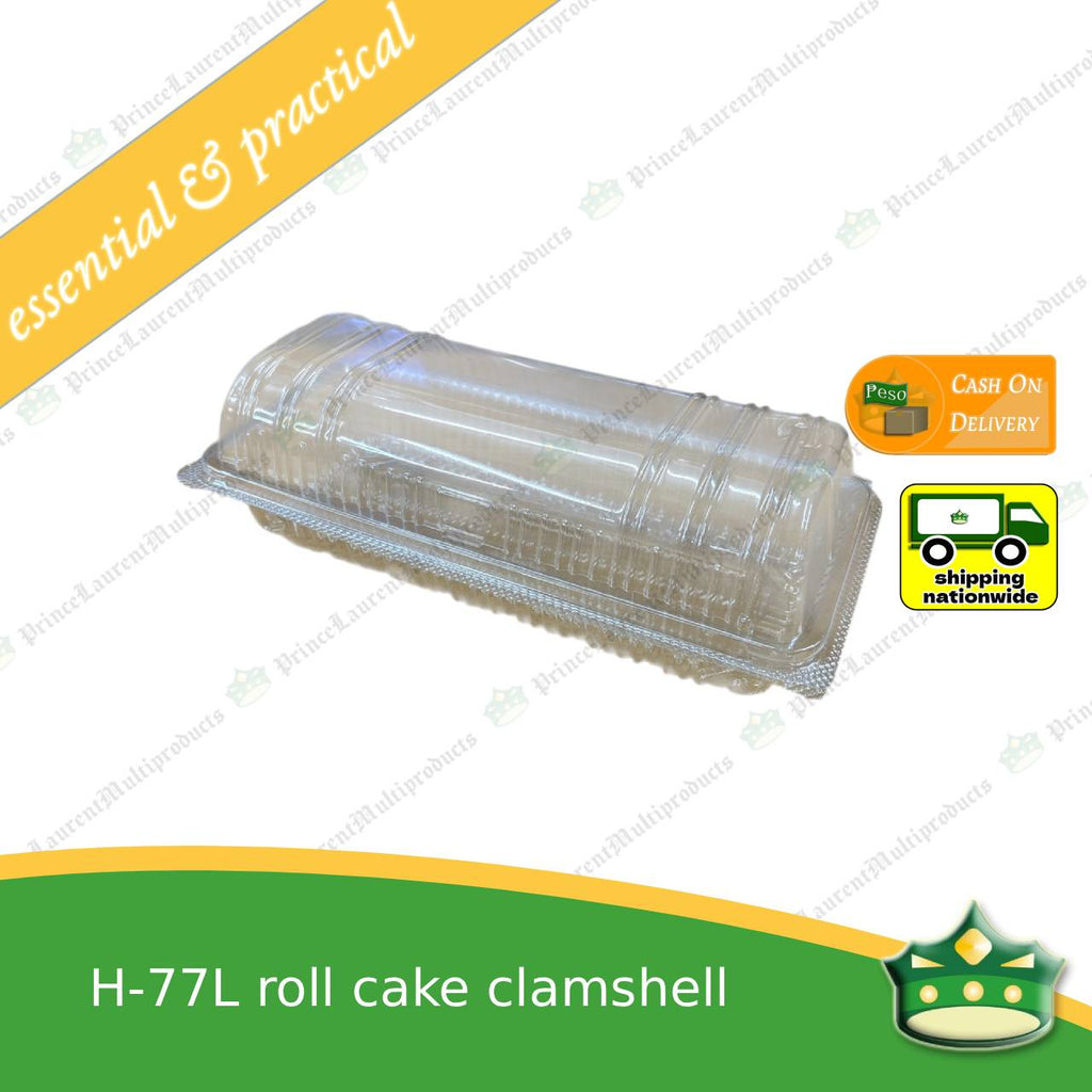 [50 pcs] roll cakes clamshell container 8.25 inches for chiffon roll cake or Brazo de Mercedez