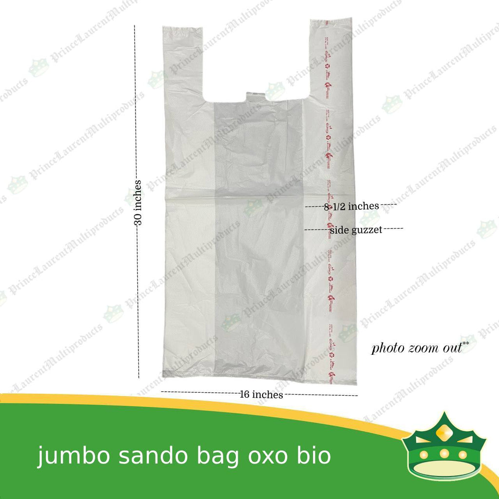 [50 pcs] sando bag bio bag white xxl or jumbo size (BIOPACK)