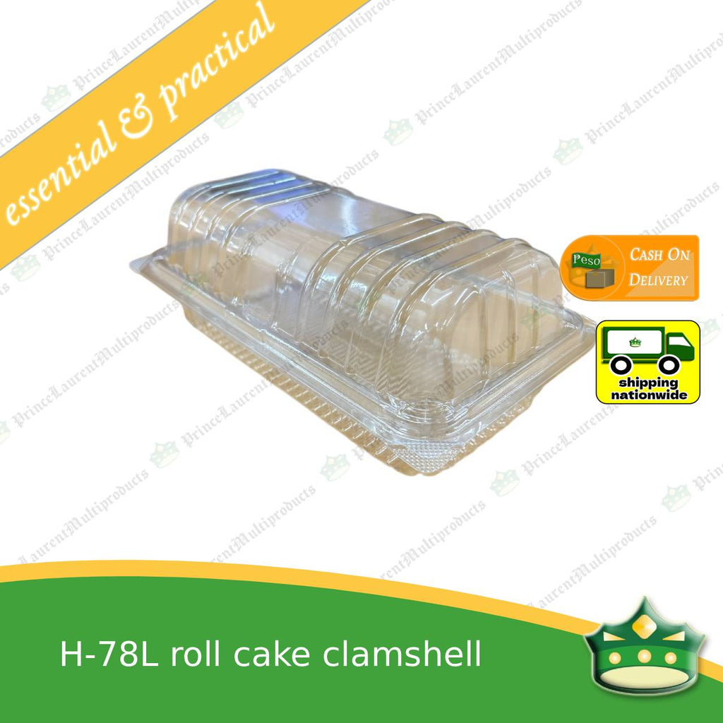 [100 pcs] roll cakes clamshell container 7 inches for chiffon roll cake or Brazo de Mercedez