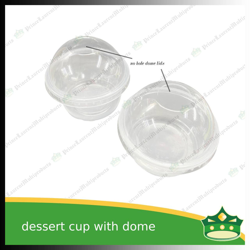 [100 pcs] dessert cup with dome LID 95mm diameter for desserts, side dishes, mini cakes, sundae or ice cream
