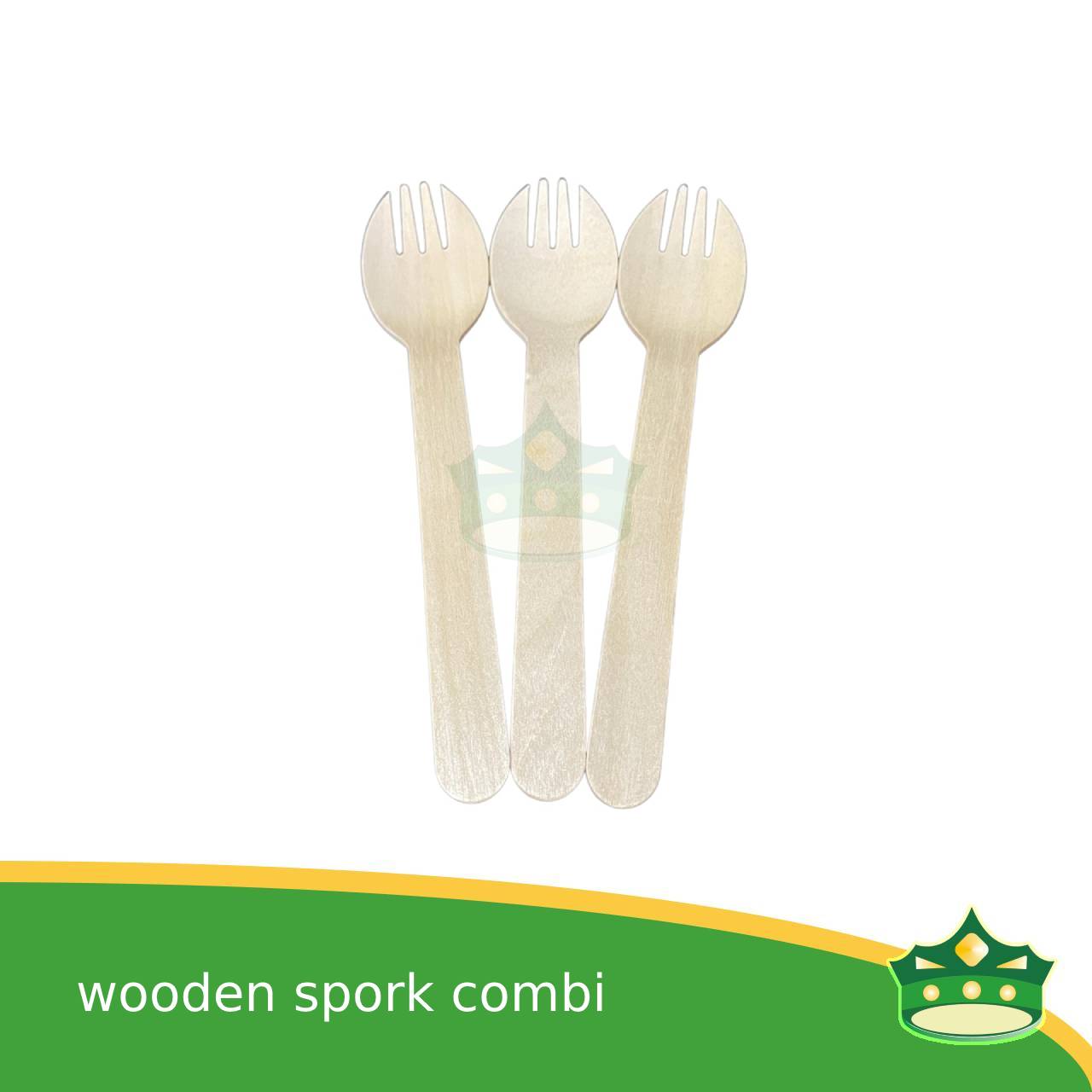[25 pcs] wooden spoon, fork, spork combi disposable biodegradable cutleries for takeouts as utensils