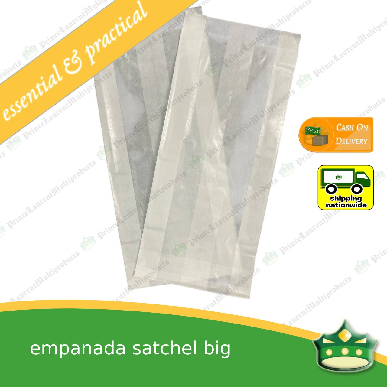 [100 pcs] Glassine satchel bag for empanadas , pies , chicharon , crackers