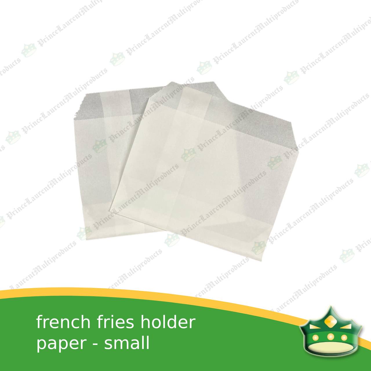 [100 pcs] fries holder paper small plain white