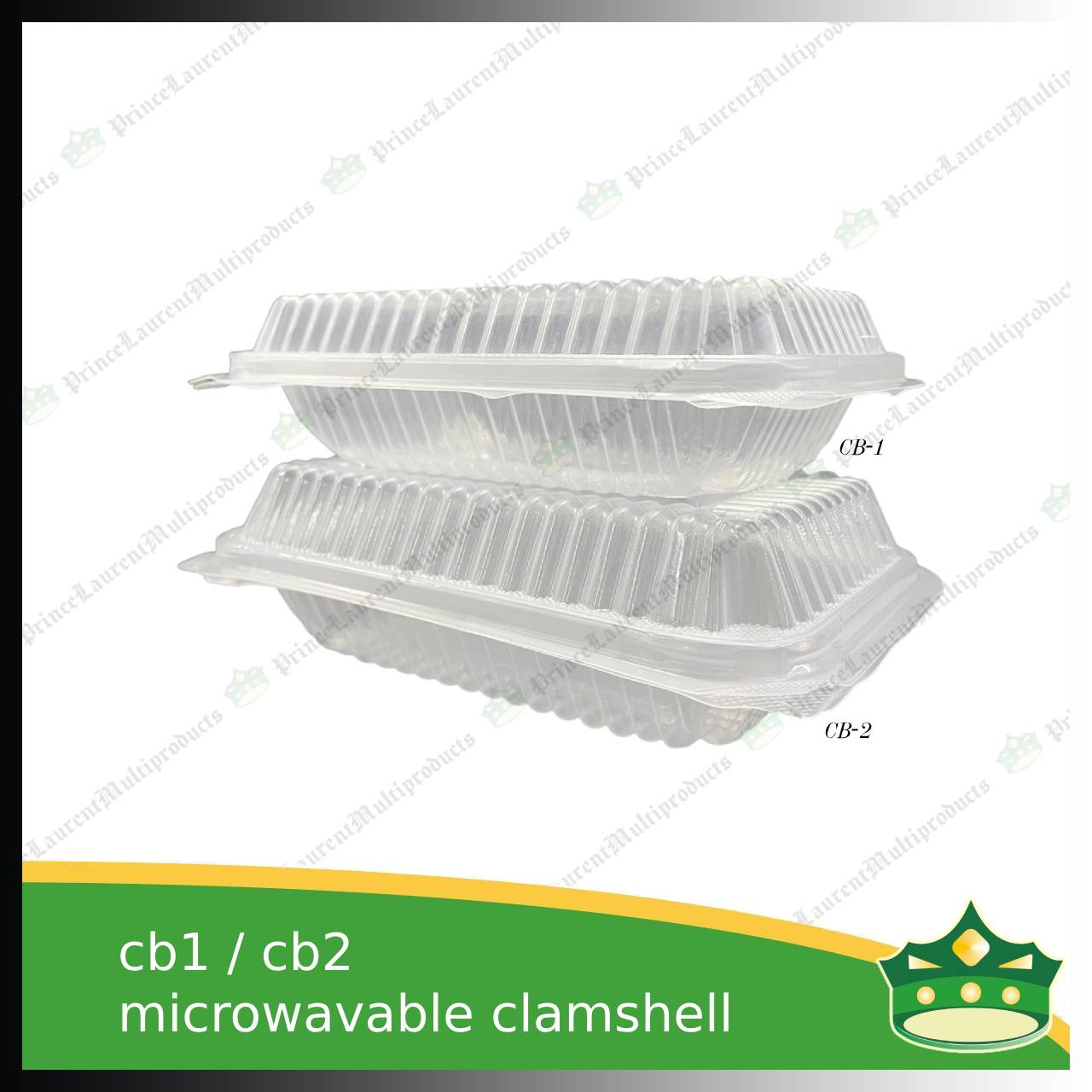 [50 pcs] spaghetti box plastic pp microwavable clamshell for food catering service, food box
