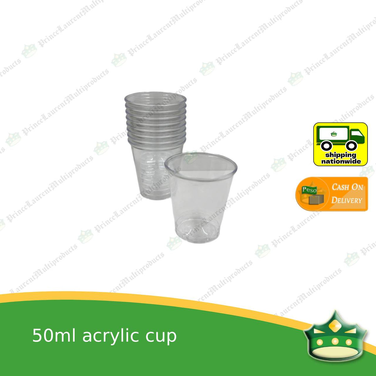 [50 pcs] acrylic cup 50ml for shots or testers, clear, stackable, disposable, 50ml capacity, suitable for serving shots or testers, kitchen or bar scene.