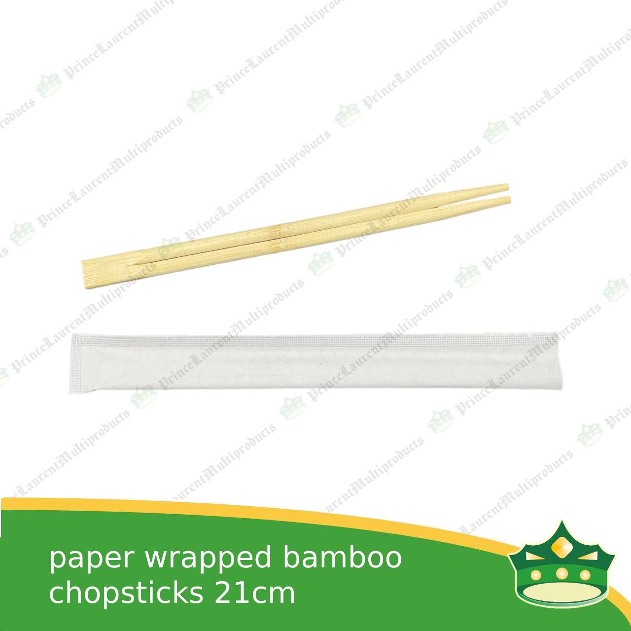 [100 pcs] individually paper wrapped bamboo chopsticks 21cm as disposable biodegradable cutleries for takeouts as utensils
