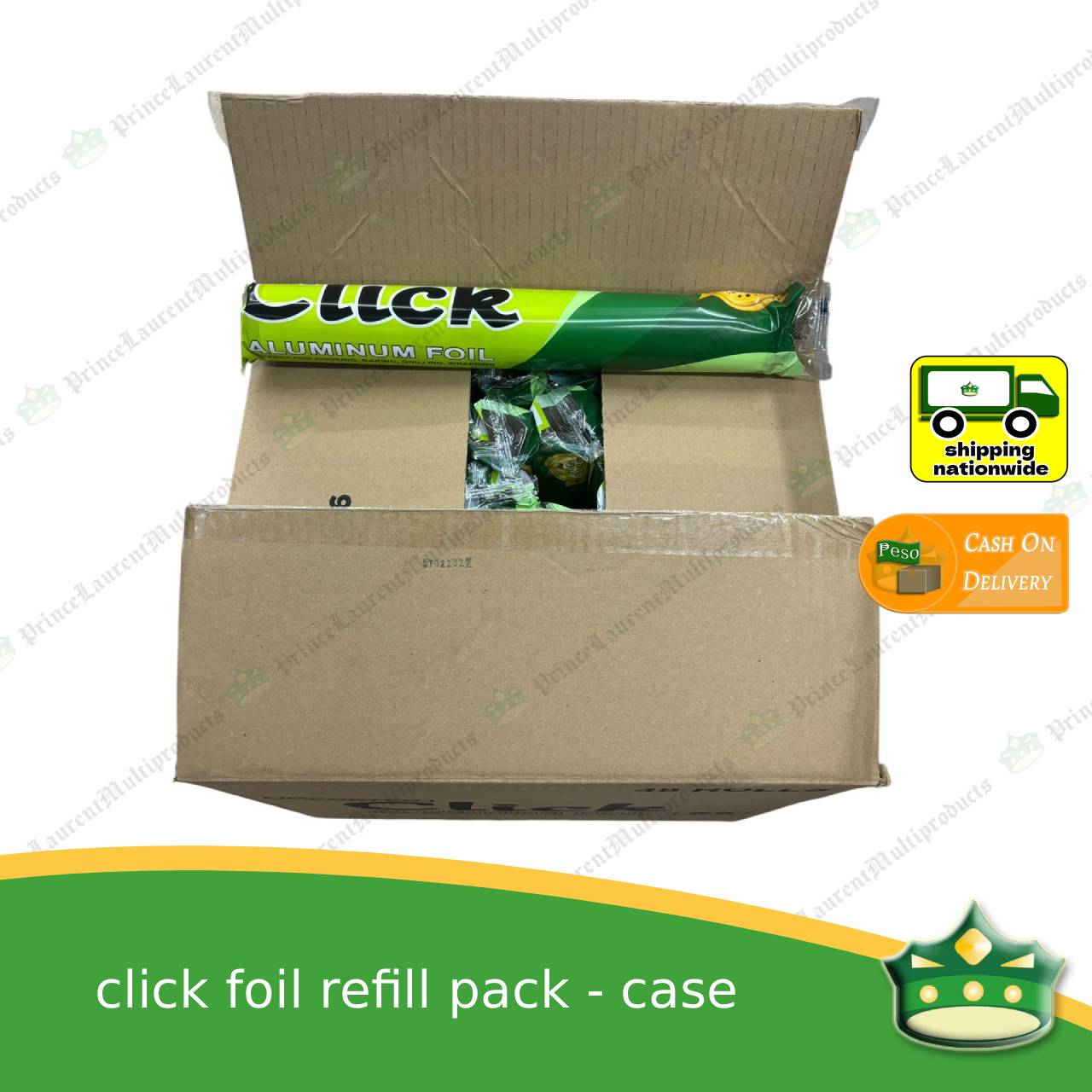 [1 case] CLICK aluminum foil refill packs (48 rolls) for wrapping food, embotido, bangus, inihaw