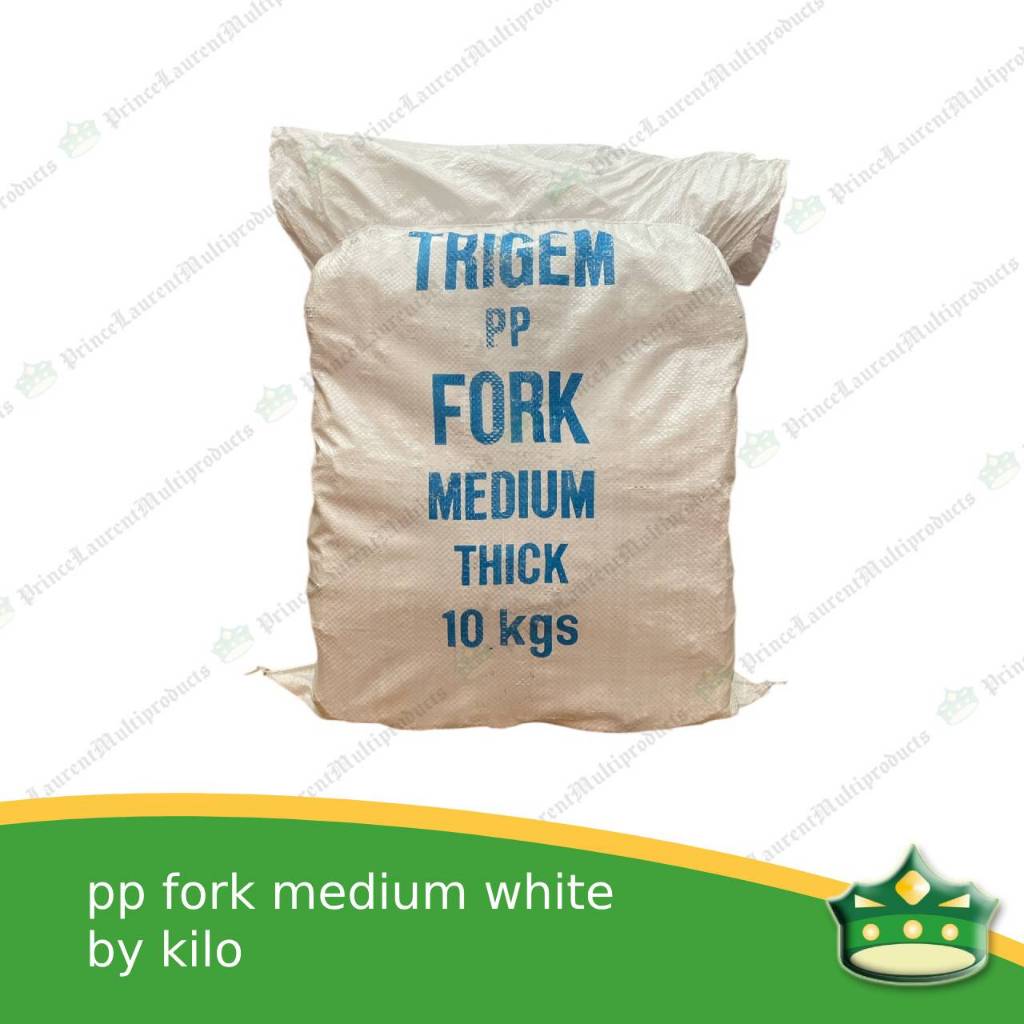 [1 sack=10kg] spoon/fork medium thick by sack low cost disposable plastic cutleries