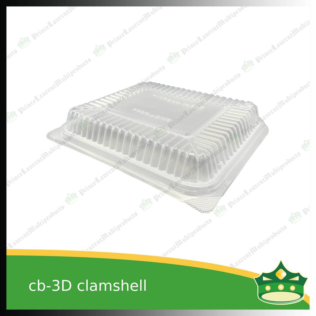 [50 pcs] 3 division plastic pp microwavable clamshell for food catering service, food box with partition