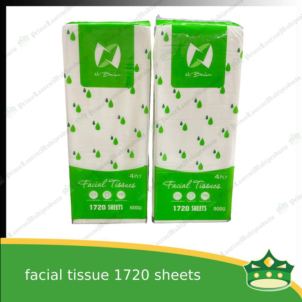 [1720 sheets] facial tissue white for personal or household uses
