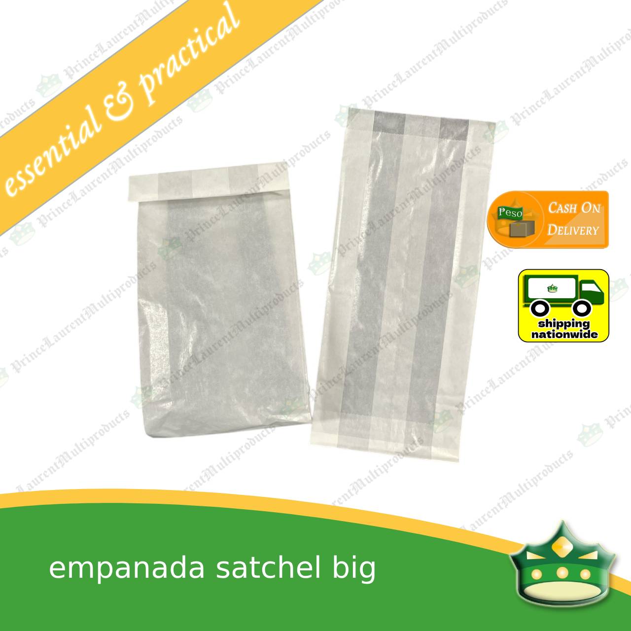 [100 pcs] Glassine satchel bag for empanadas , pies , chicharon , crackers